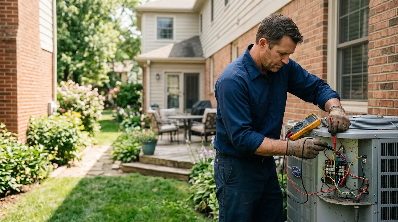 HVAC technician working near New Trenton, IN